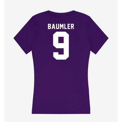 TCU - NCAA Baseball : Trever Baumler - Women's V-Neck T-Shirt-1