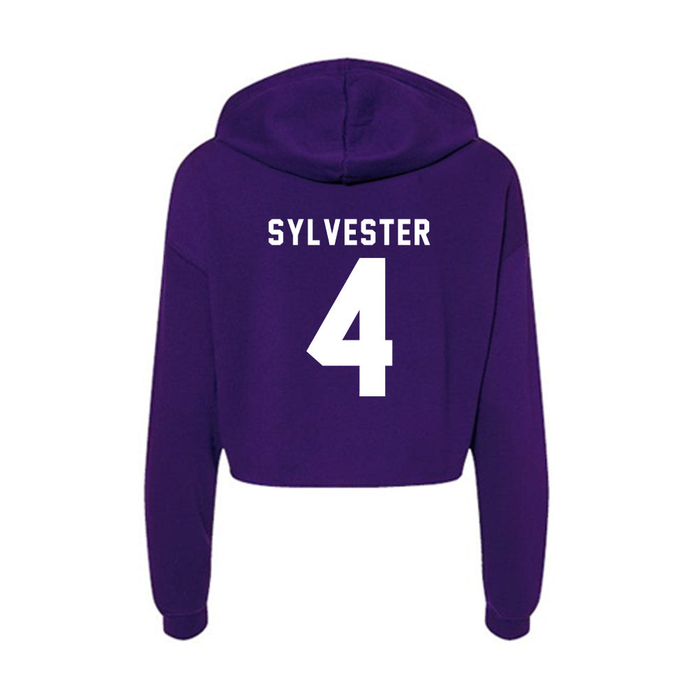 TCU - NCAA Women's Volleyball : Sarah Sylvester - Women's Crop Fleece Hooded Sweatshirt-1