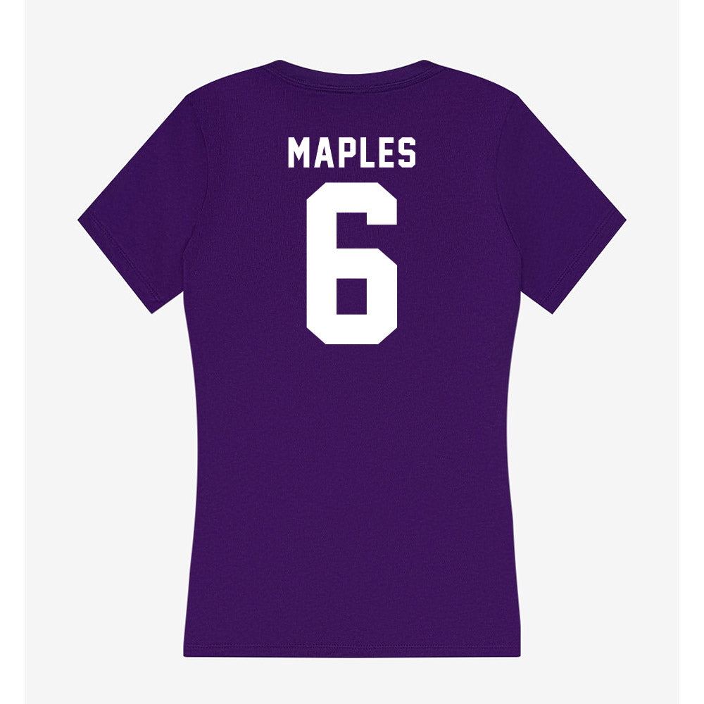 TCU - NCAA Football : Jayden Maples - Women's V-Neck T-Shirt-1