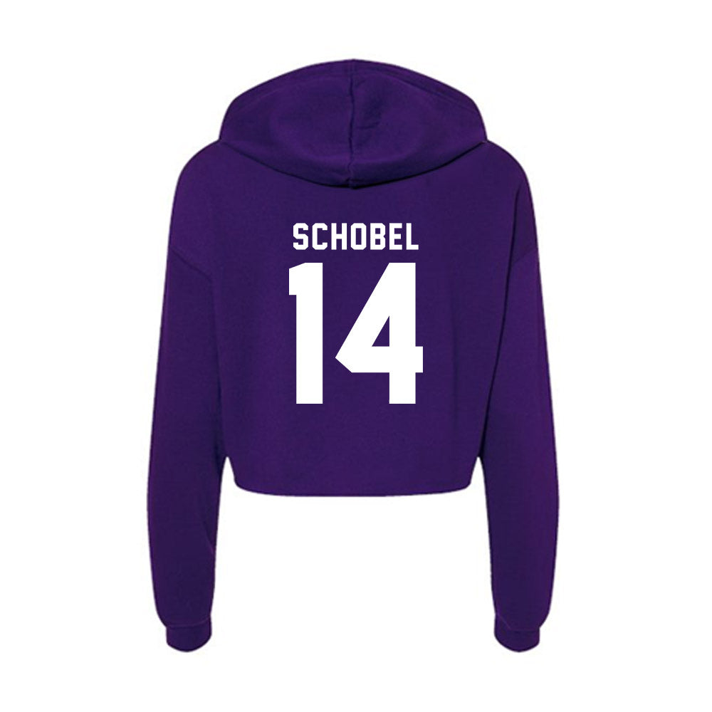 TCU - NCAA Football : John Schobel - Women's Crop Fleece Hoodie-1