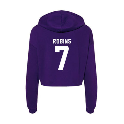 TCU - NCAA Women's Volleyball : Reese Robins - Women's Crop Fleece Hoodie-1