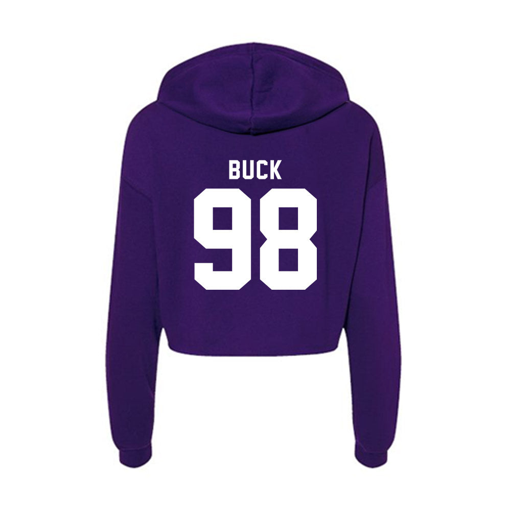 TCU - NCAA Football : Carter Buck - Women's Crop Fleece Hoodie-1