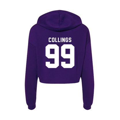 TCU - NCAA Women's Soccer : Eliza Collings - Women's Crop Fleece Hooded Sweatshirt-1