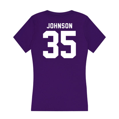 TCU - NCAA Football : Tristan Johnson - Women's V-Neck T-Shirt-1