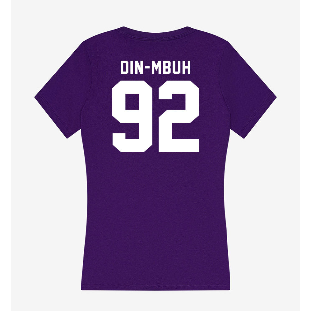 TCU - NCAA Football : Ansel Din-Mbuh - Women's V-Neck T-Shirt-1