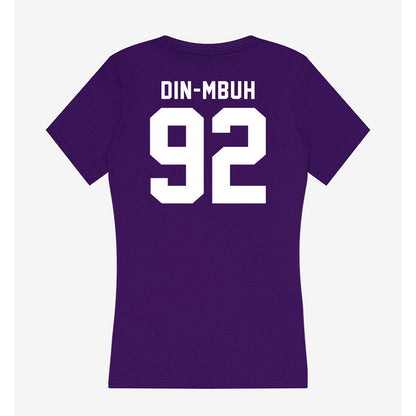 TCU - NCAA Football : Ansel Din-Mbuh - Women's V-Neck T-Shirt-1