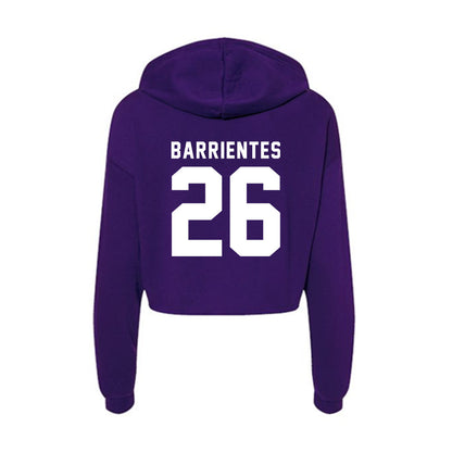 TCU - NCAA Baseball : Aiden Barrientes - Women's Crop Fleece Hoodie-1