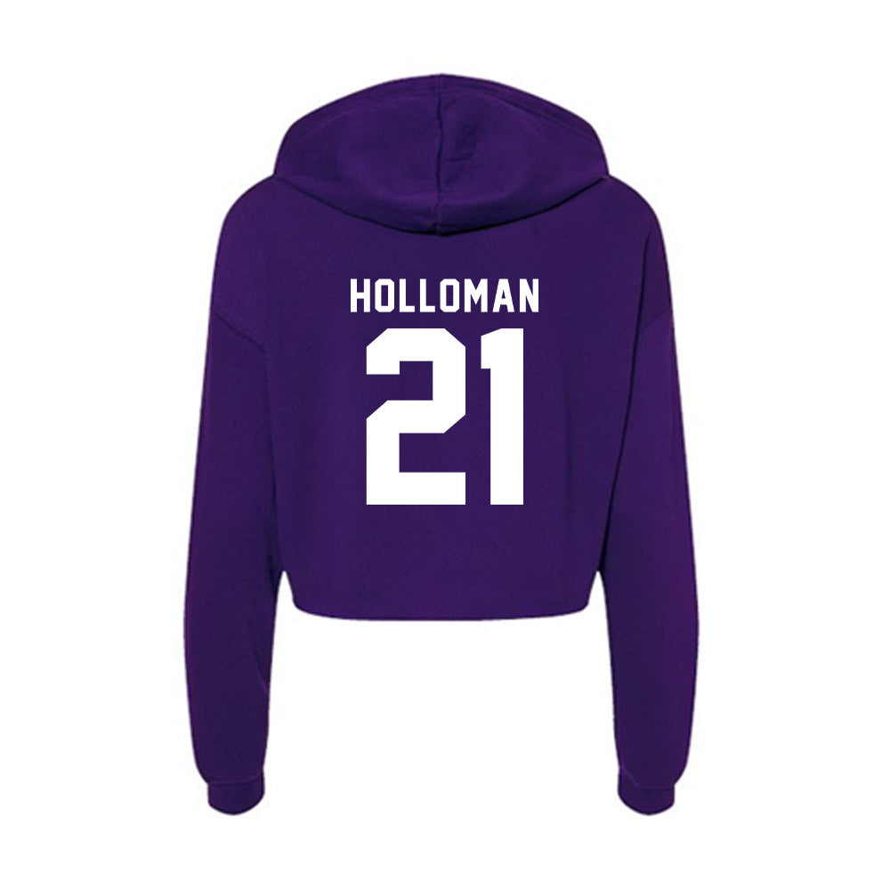 TCU - NCAA Women's Volleyball : Morgan Holloman - Women's Crop Fleece Hoodie-1