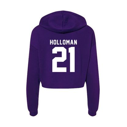 TCU - NCAA Women's Volleyball : Morgan Holloman - Women's Crop Fleece Hoodie-1