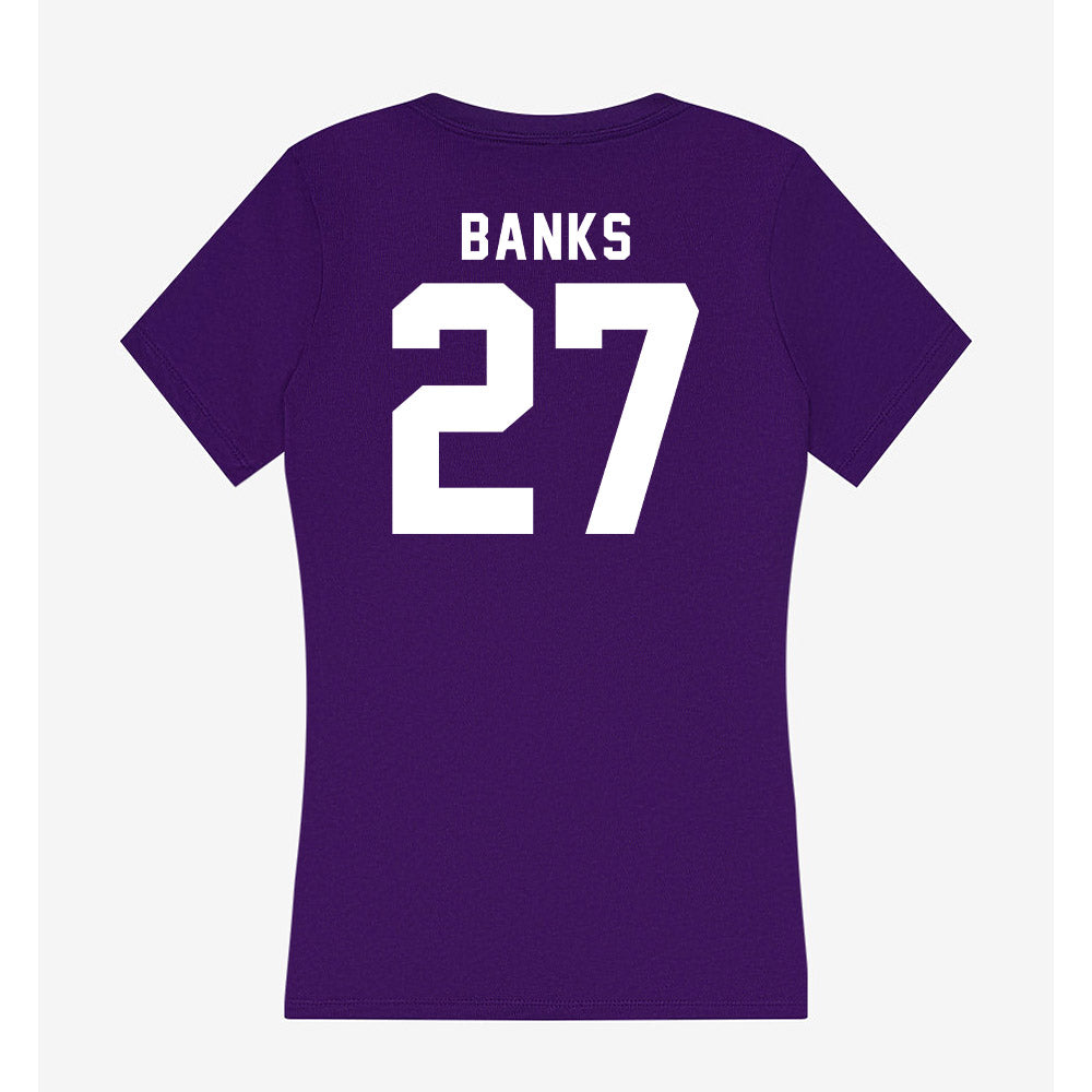TCU - NCAA Women's Soccer : Camille Banks - Women's V-Neck T-Shirt-1