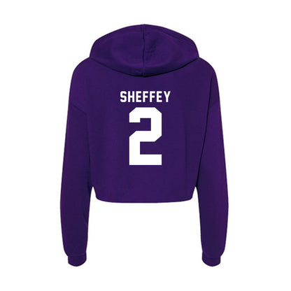 TCU - NCAA Women's Basketball : Veronica Sheffey - Women's Crop Fleece Hoodie-1