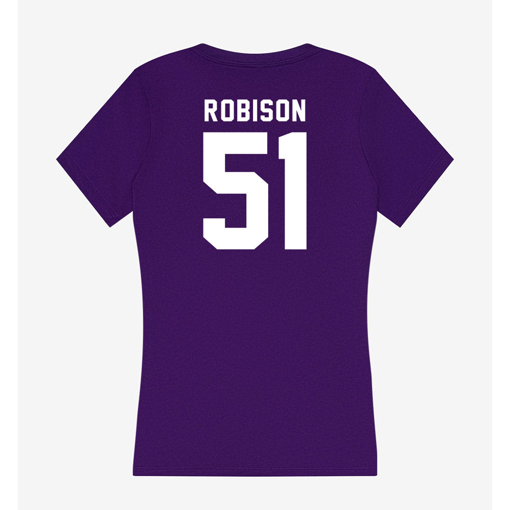 TCU - NCAA Football : Devan Robison - Women's V-Neck T-Shirt-1