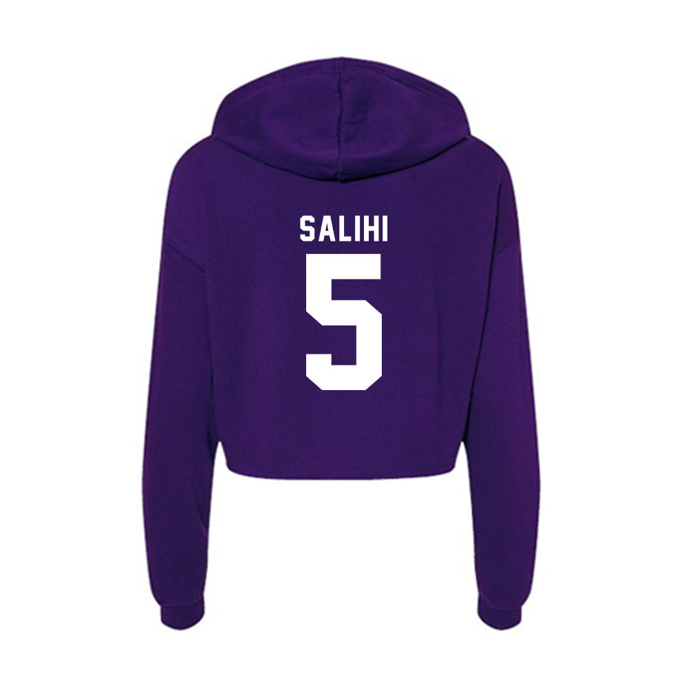 TCU - NCAA Women's Soccer : Betsi Salihi - Women's Crop Fleece Hooded Sweatshirt-1