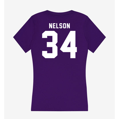 TCU - NCAA Baseball : Cade Nelson - Women's V-Neck T-Shirt-1