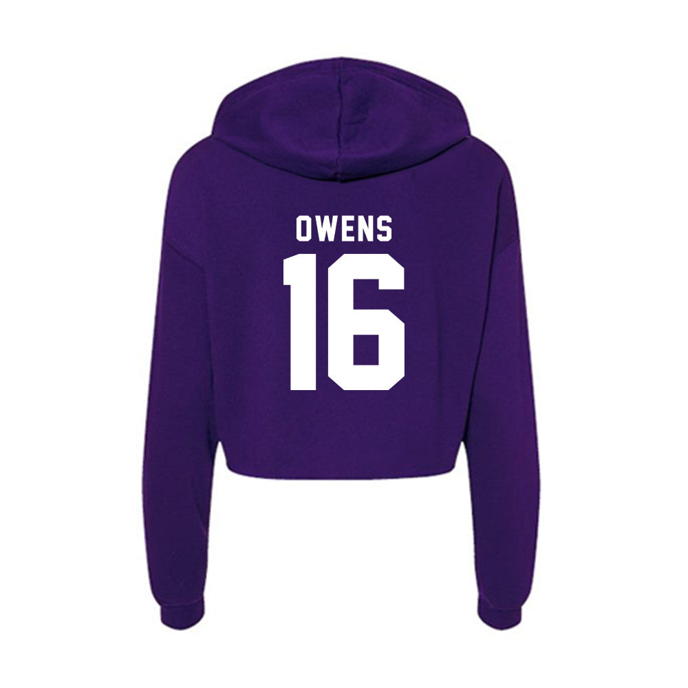 TCU - NCAA Women's Soccer : Gianna Owens - Women's Crop Fleece Hooded Sweatshirt-1
