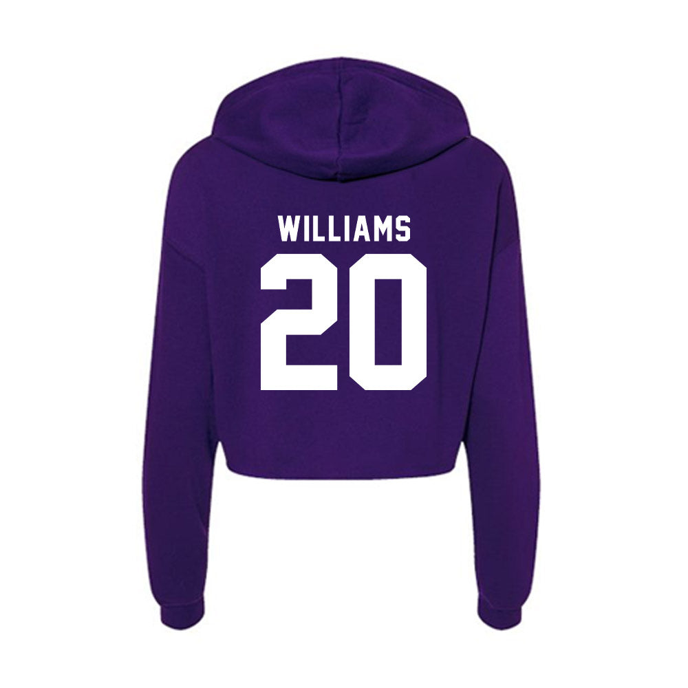 TCU - NCAA Football : Anthony Williams - Women's Crop Fleece Hoodie-1