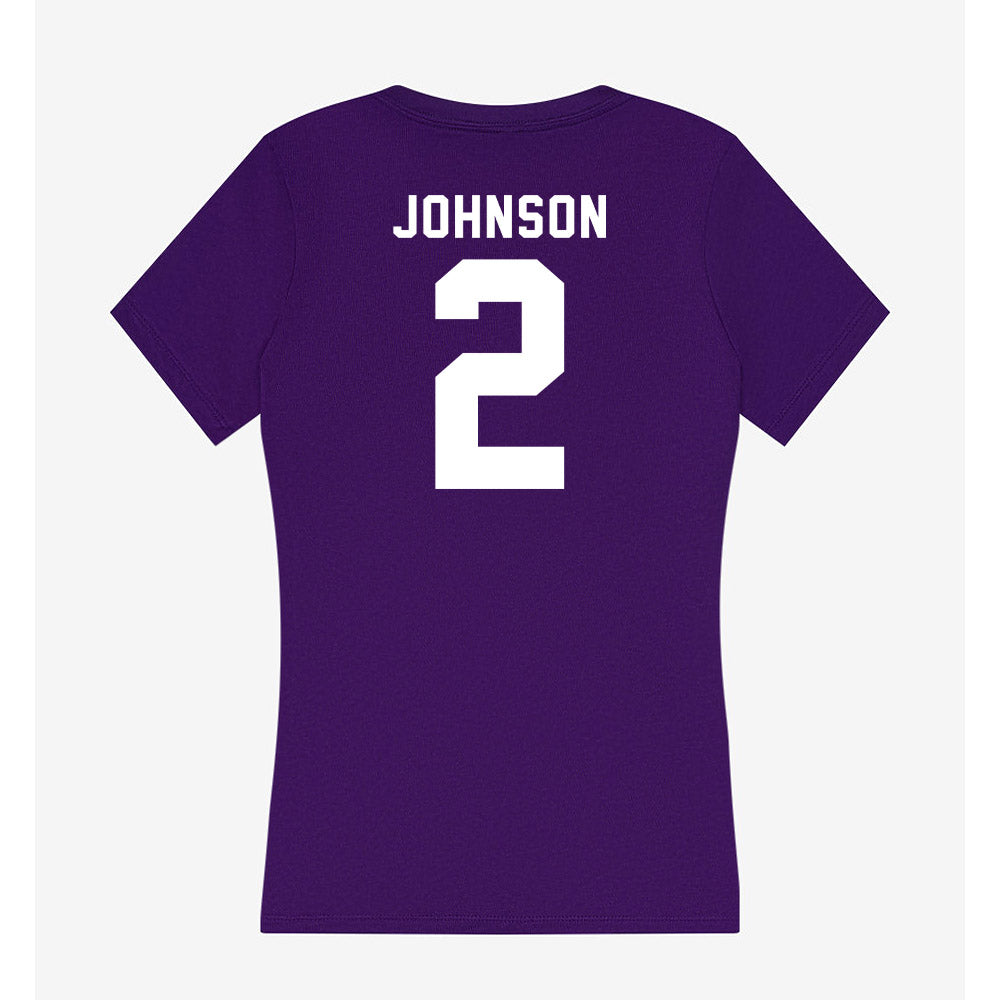TCU - NCAA Football : Jamel Johnson - Women's V-Neck T-Shirt-1
