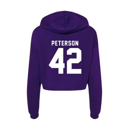 TCU - NCAA Football : Sebastian Peterson - Women's Crop Fleece Hoodie-1