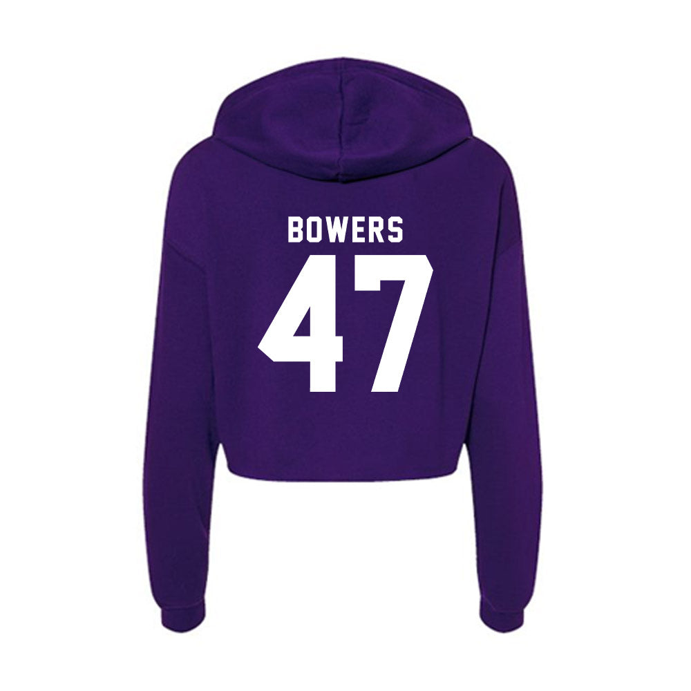 TCU - NCAA Football : Aaron Bowers - Women's Crop Fleece Hoodie-1