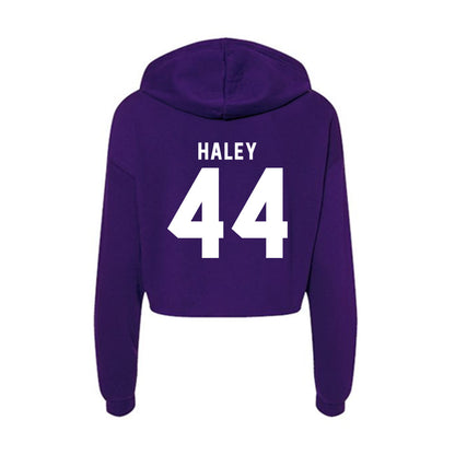 TCU - NCAA Football : Sam Haley - Women's Crop Fleece Hoodie-1