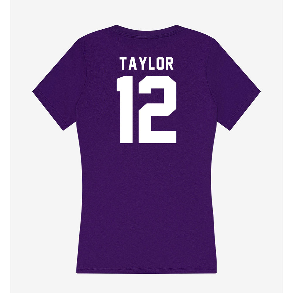 TCU - NCAA Women's Soccer : Madison Taylor - Women's V-Neck T-Shirt-1