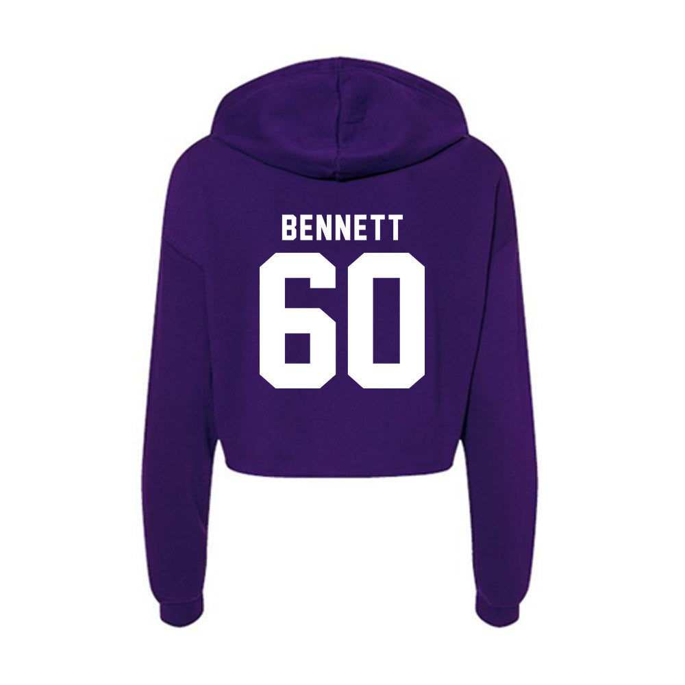 TCU - NCAA Football : Cade Bennett - Women's Crop Fleece Hoodie-1