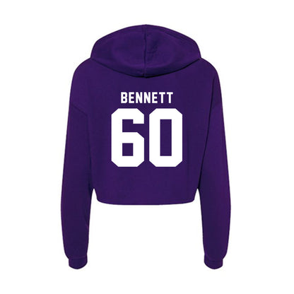 TCU - NCAA Football : Cade Bennett - Women's Crop Fleece Hoodie-1