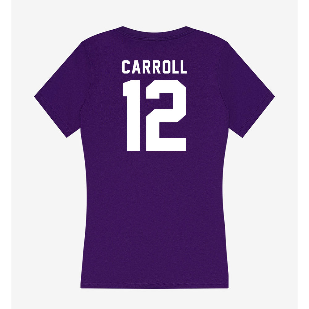 TCU - NCAA Football : Kalen Carroll - Women's V-Neck T-Shirt-1