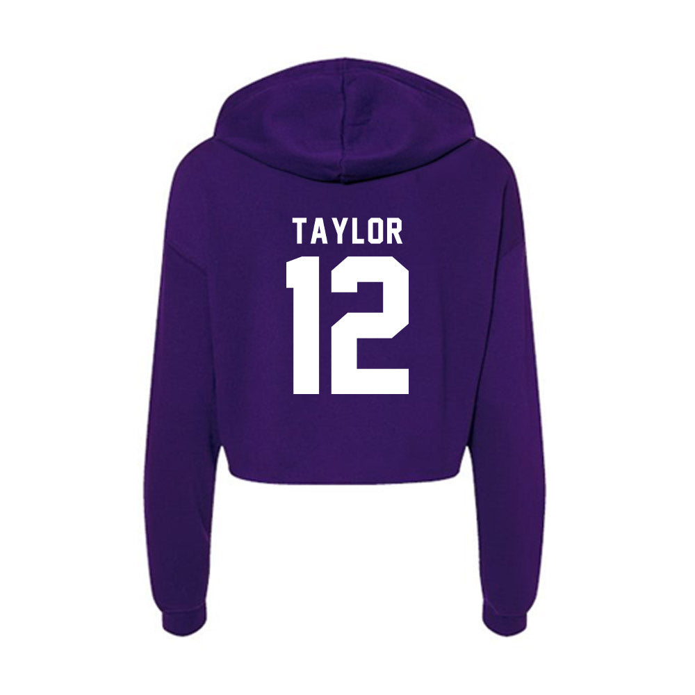 TCU - NCAA Women's Soccer : Madison Taylor - Women's Crop Fleece Hooded Sweatshirt-1
