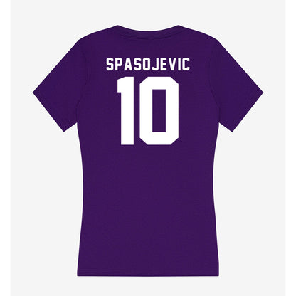 TCU - NCAA Men's Basketball : Milos Spasojevic - Women's V-Neck T-Shirt-1