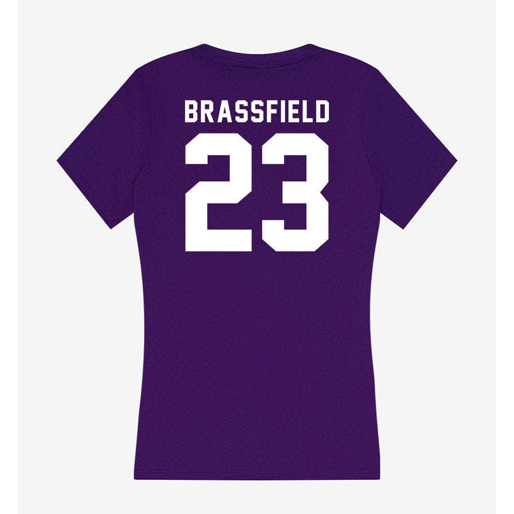 TCU - NCAA Baseball : Mason Brassfield - Women's V-Neck T-Shirt-1