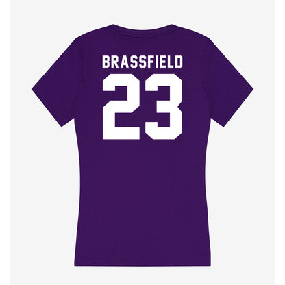 TCU - NCAA Baseball : Mason Brassfield - Women's V-Neck T-Shirt-1