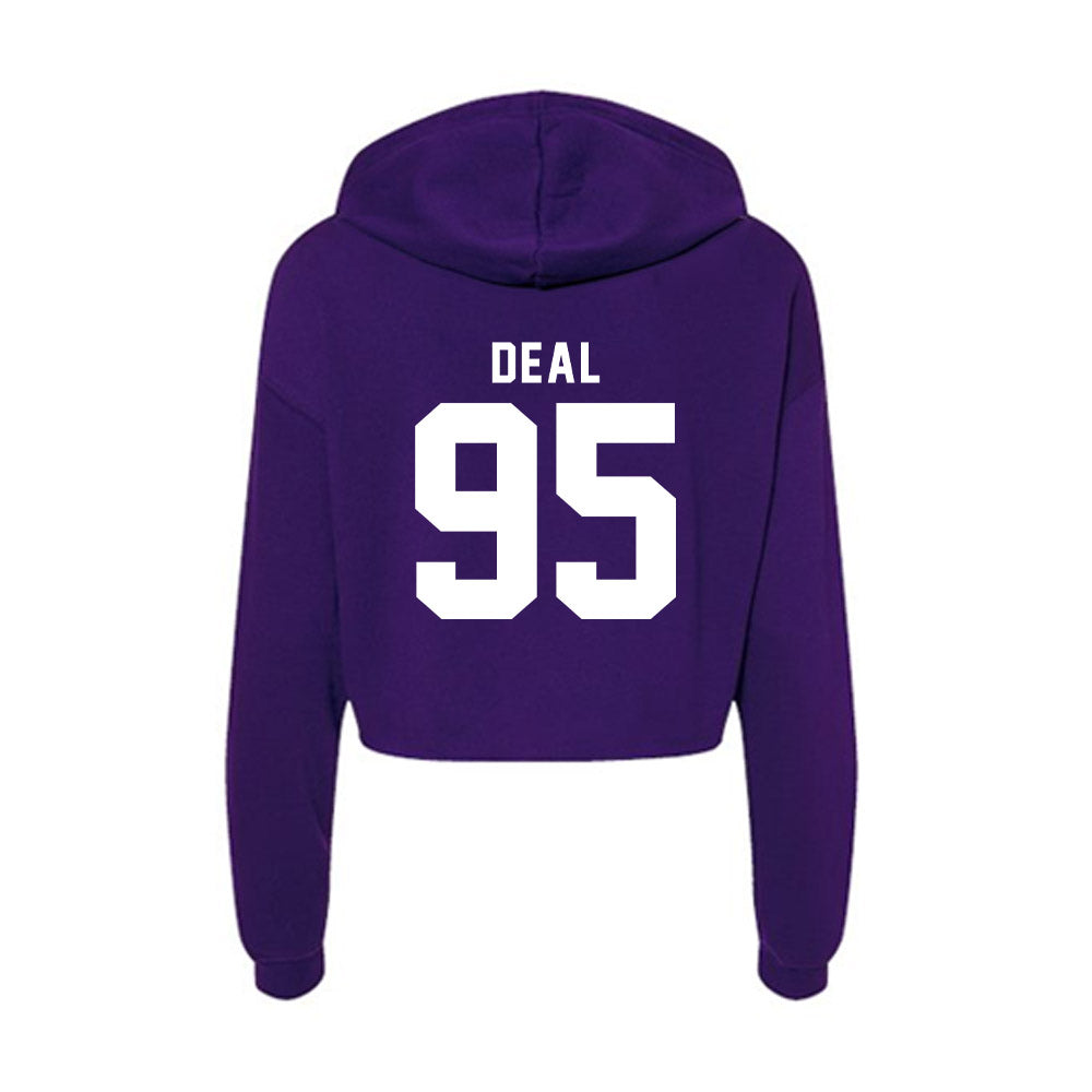 TCU - NCAA Football : Markis Deal - Women's Crop Fleece Hooded Sweatshirt-1