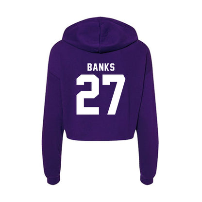 TCU - NCAA Women's Soccer : Camille Banks - Women's Crop Fleece Hooded Sweatshirt-1