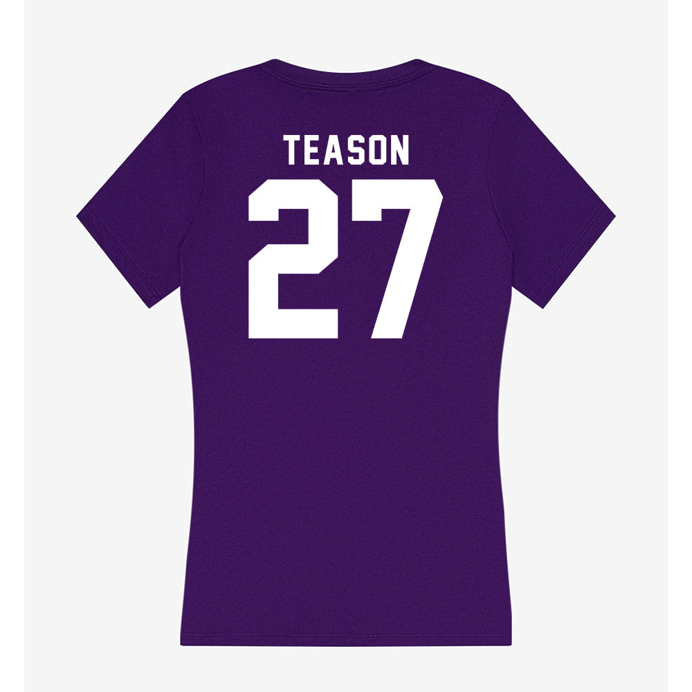 TCU - NCAA Football : Michael Teason - Women's V-Neck T-Shirt-1