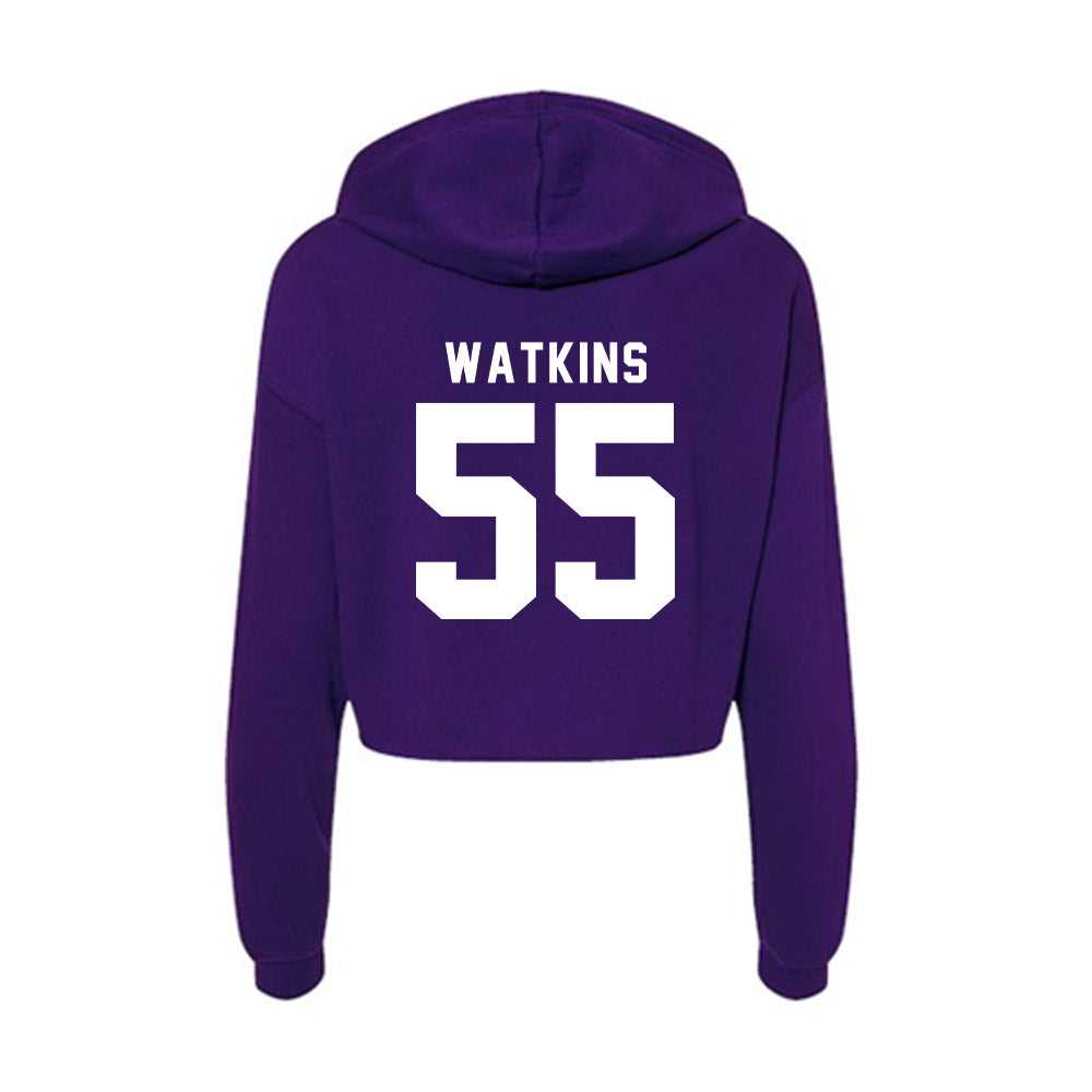 TCU - NCAA Football : Lawson Watkins - Women's Crop Fleece Hoodie-1