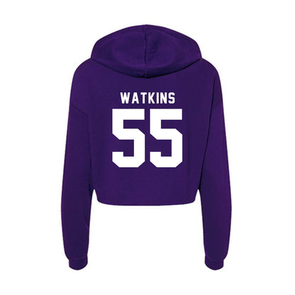 TCU - NCAA Football : Lawson Watkins - Women's Crop Fleece Hoodie-1