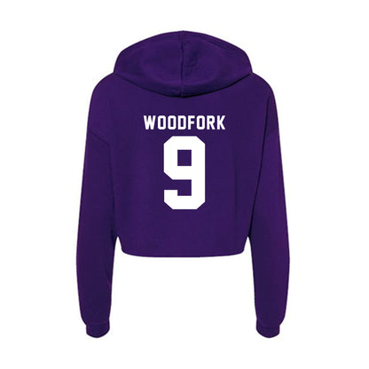 TCU - NCAA Football : Chad Woodfork - Women's Crop Fleece Hoodie-1