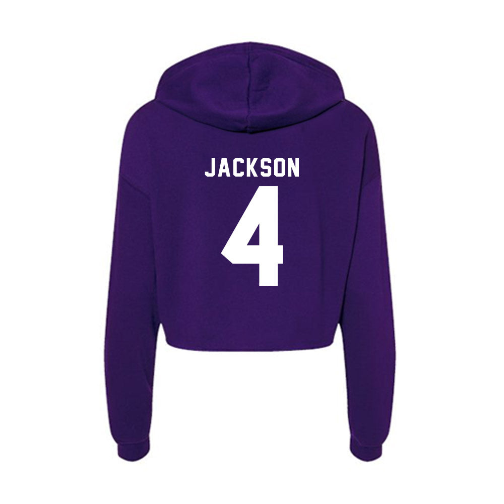 TCU - NCAA Football : Gil Jackson - Women's Crop Fleece Hoodie-1