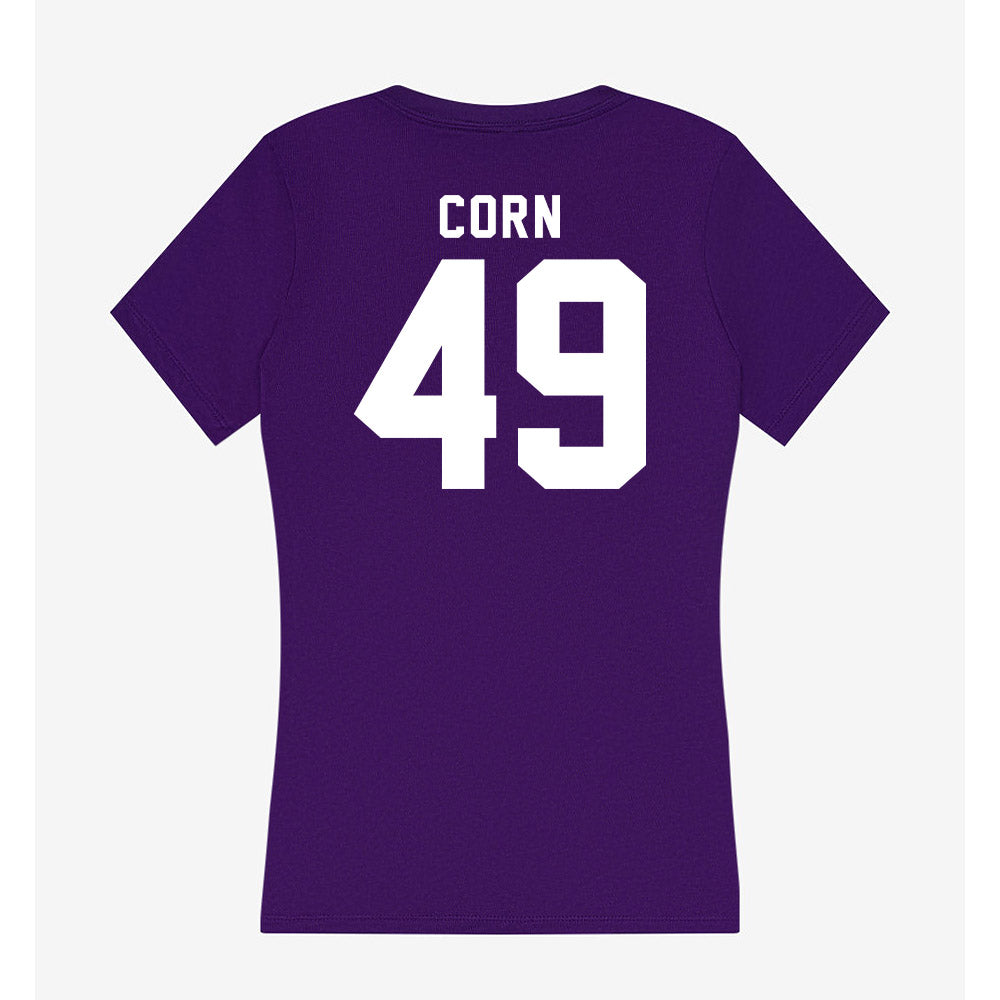 TCU - NCAA Football : Anders Corn - Women's V-Neck T-Shirt-1
