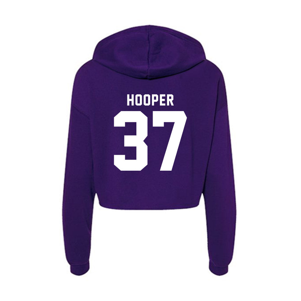 TCU - NCAA Football : Hudson Hooper - Women's Crop Fleece Hoodie-1
