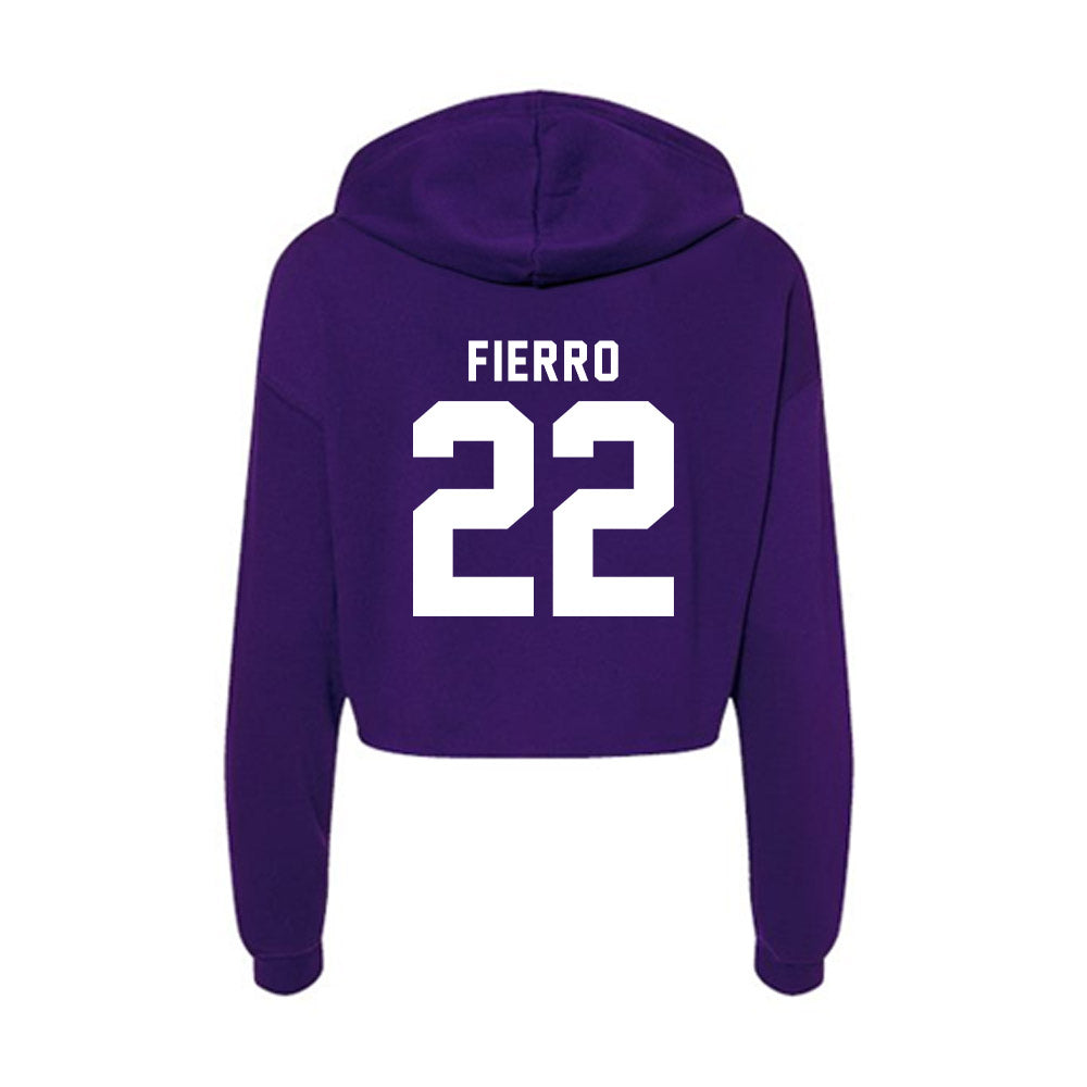 TCU - NCAA Football : Fletcher Fierro - Women's Crop Fleece Hoodie-1