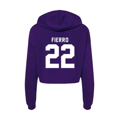 TCU - NCAA Football : Fletcher Fierro - Women's Crop Fleece Hoodie-1