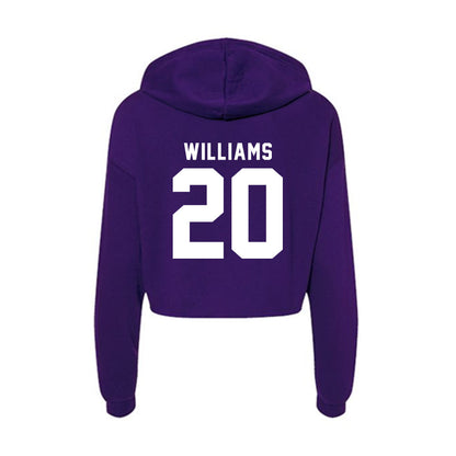 TCU - NCAA Football : Anthony Williams - Women's Crop Fleece Hoodie-1