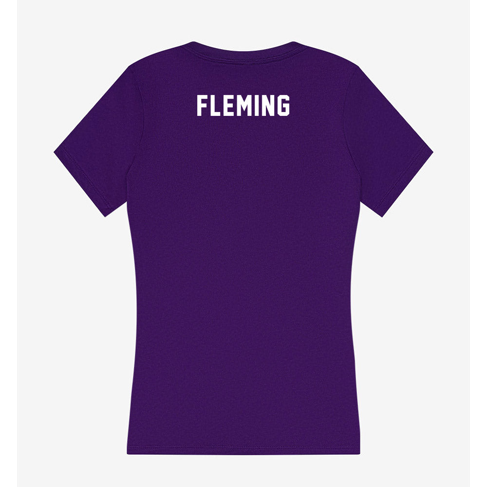 TCU - NCAA Men's Basketball : Samuel Fleming - Women's V-Neck T-Shirt-1