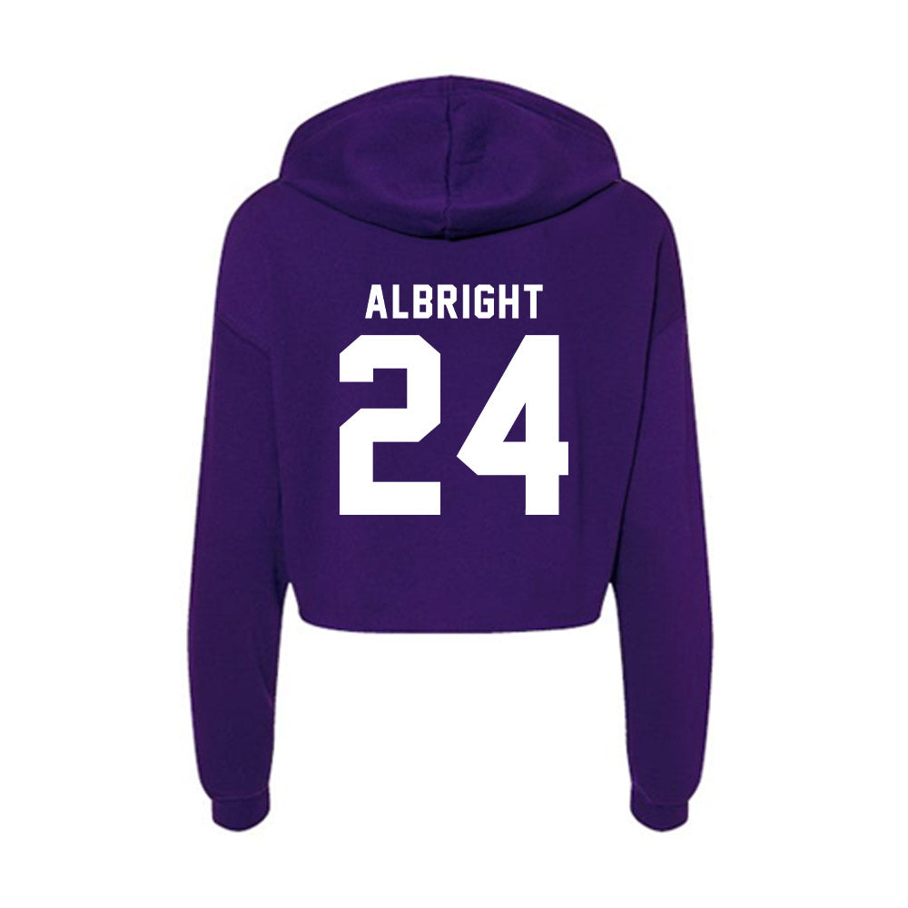 TCU - NCAA Football : Joseph Albright - Women's Crop Fleece Hoodie-1