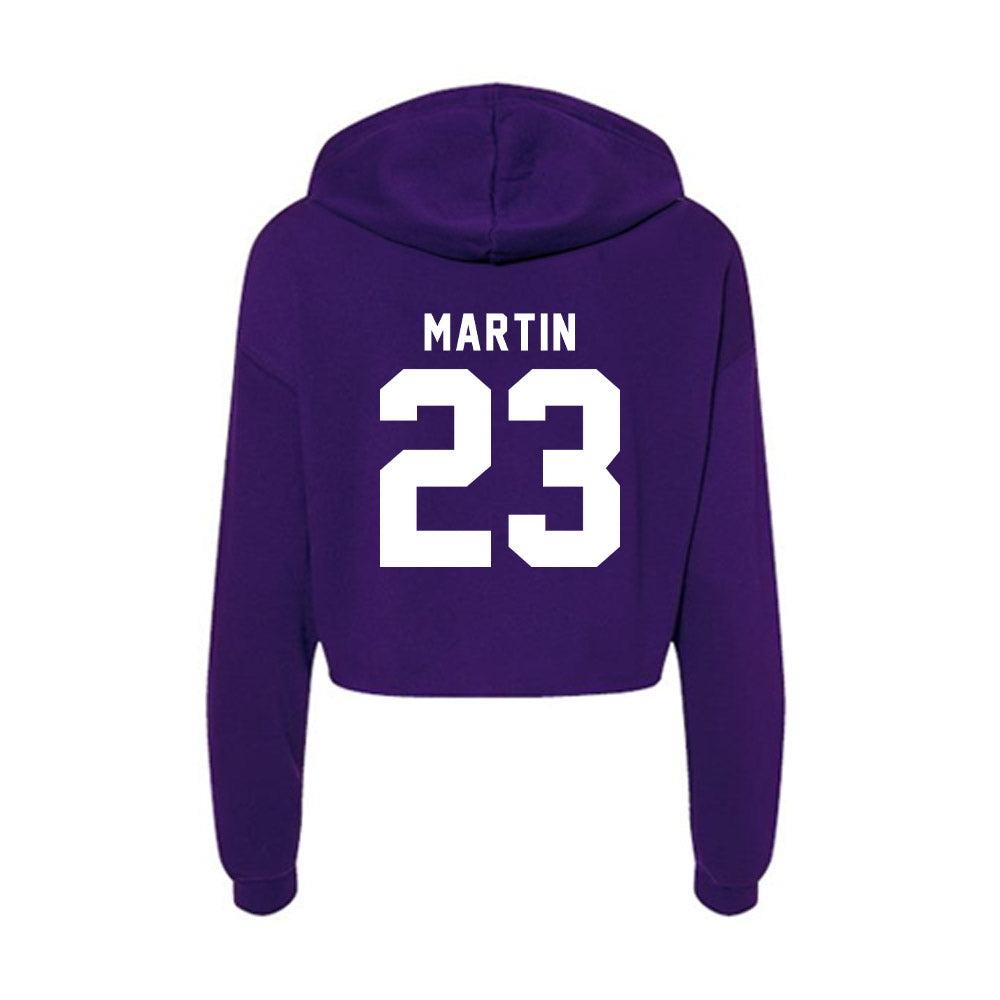 TCU - NCAA Football : Amante Martin - Women's Crop Fleece Hooded Sweatshirt-1