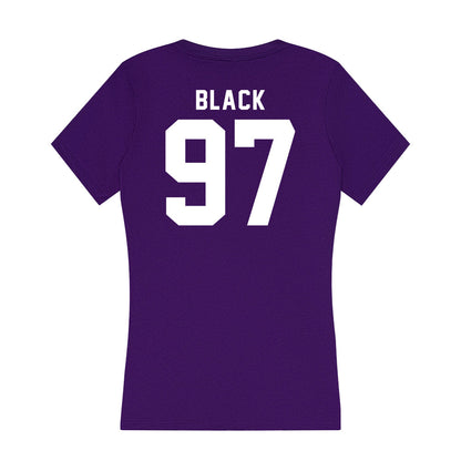 TCU - NCAA Football : Easton Black - Women's V-Neck T-Shirt-1