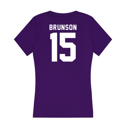 TCU - NCAA Baseball : Chase Brunson - Women's V-Neck T-Shirt-1