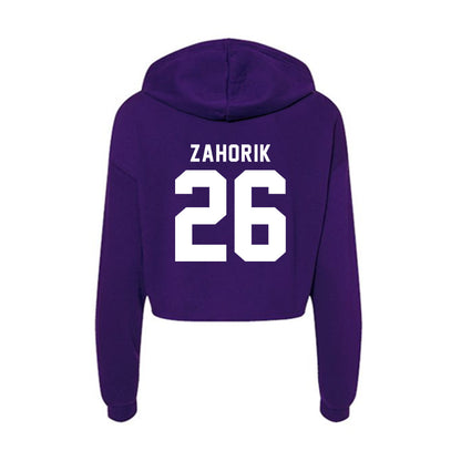 TCU - NCAA Equestrian : Victoria Zahorik - Women's Crop Fleece Hoodie-1